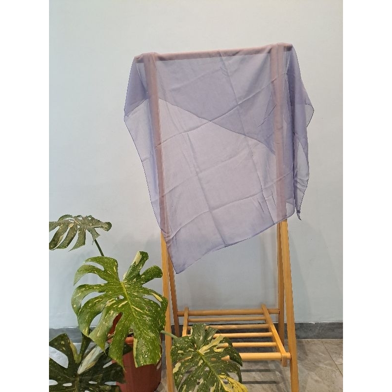 preloved jilbab paris segi empat (ungu soft)