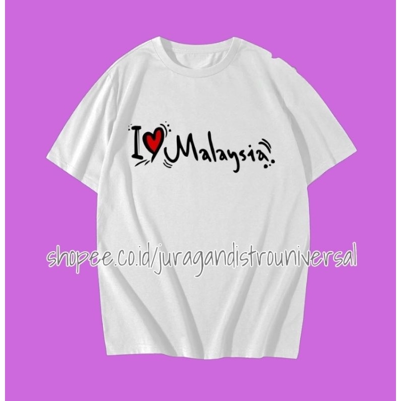 Kaos souvenir malaysia Kaos negara malaysia I LOVE MALAYSIA
