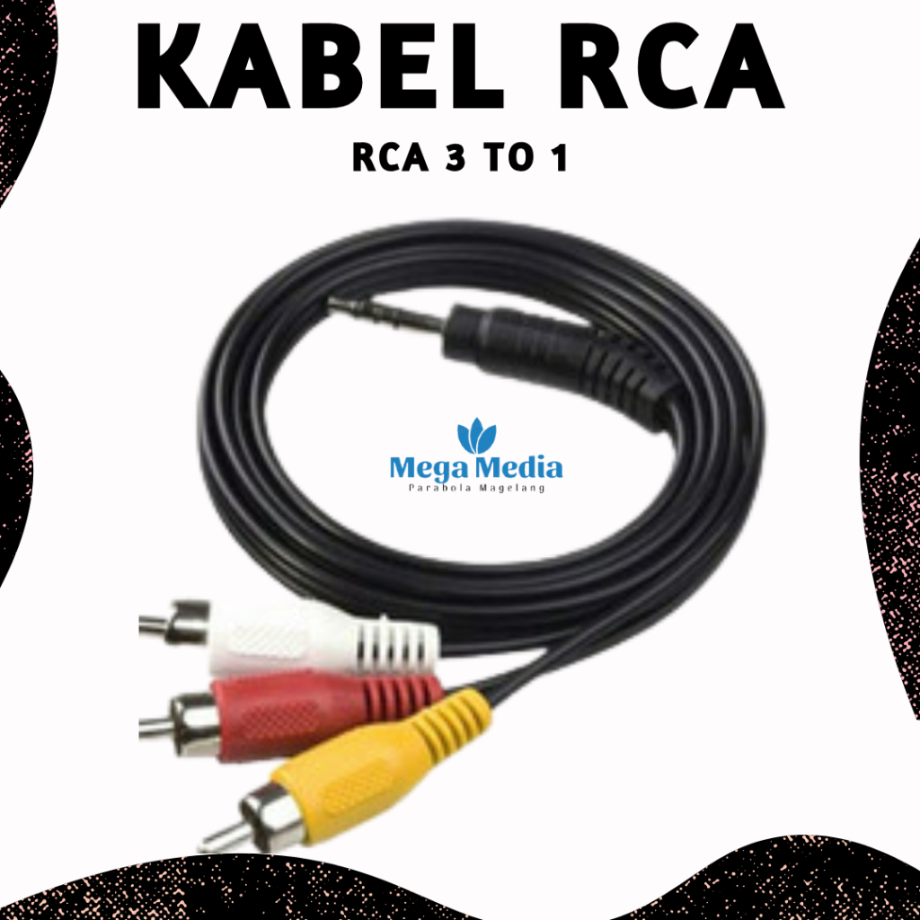 Kabel RCA 3 to 1 untuk STB Android TV Tabung