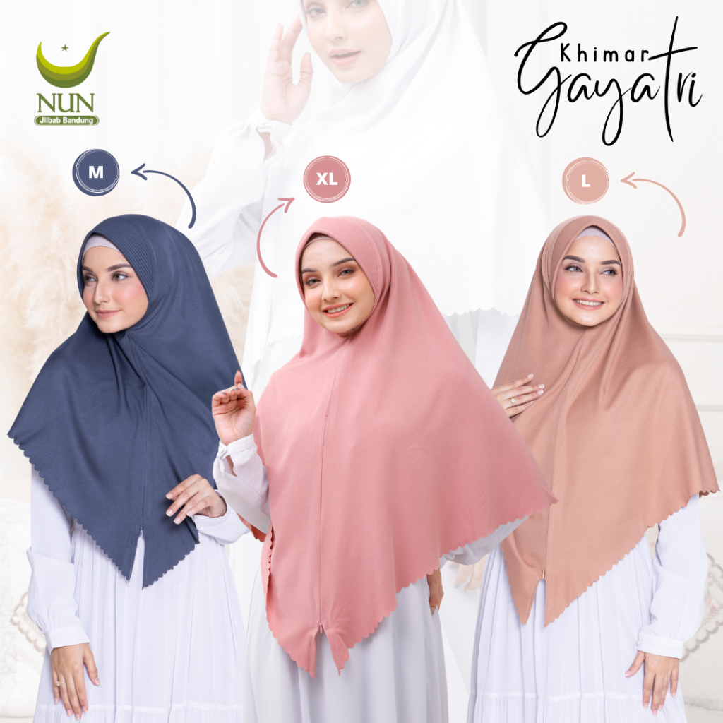 Gayatri Khimar NUN JILBAB / hijab instan formal / kerudung instan