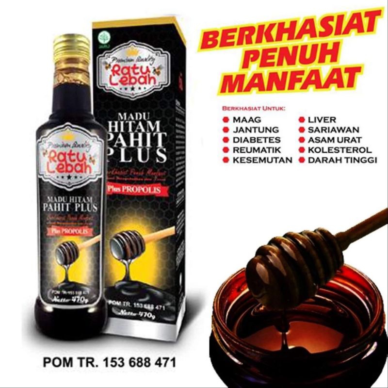 

Madu Hitam Pahit Ratu Lebah Plus Propolis