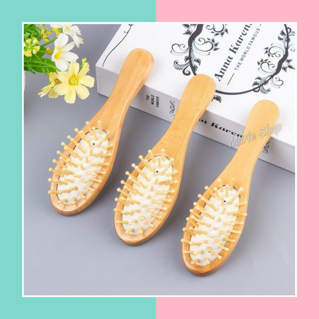 Marie Shop ➡️ SISIR KAYU BAHAN - SISIR KAYU MINI - SISIR RAMBUT KAYU - SISIR BAHAN KAYU
