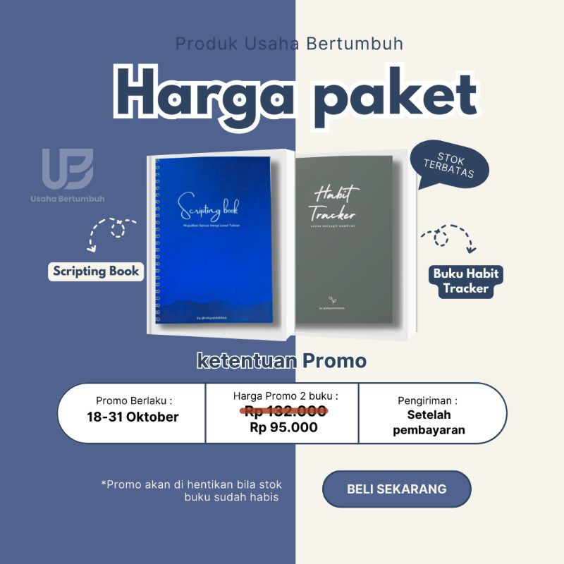 PAKET HEMAT BUKU HABIT TRACKER & SCRIPTING BOOK | by Istiqomah