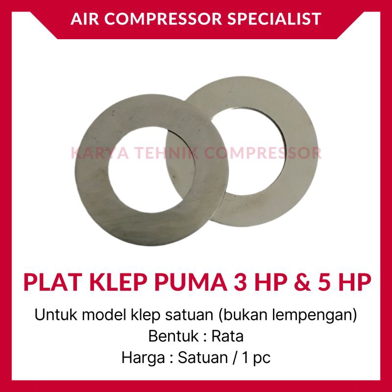 Plat Klep Valve Plate Kompresor Udara PUMA 3 HP & 5 HP (Model Klep Satuan)