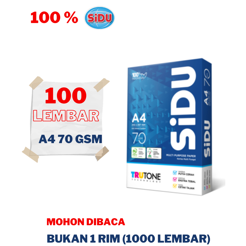 

Kertas Sidu eceran 100 Lembar