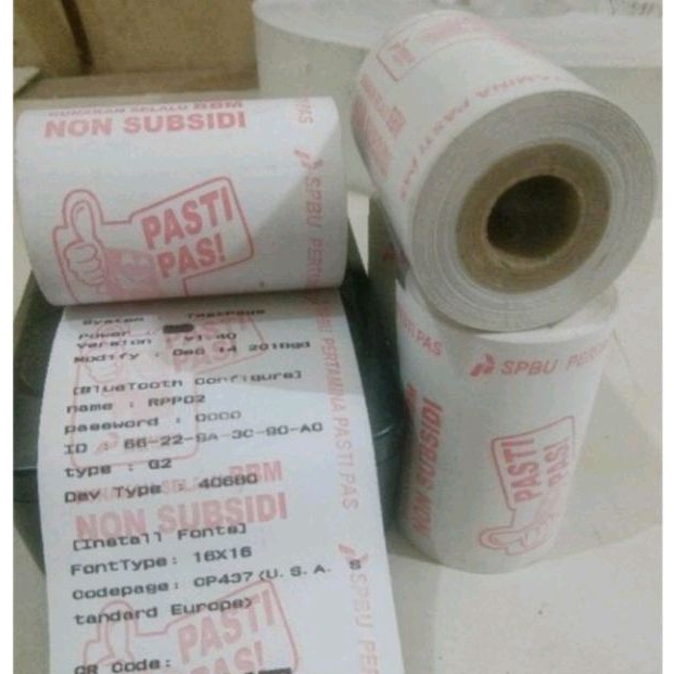 

Kertas Struk Thermal logo Pasti pas 57x40mm Paket Murah 10 Roll