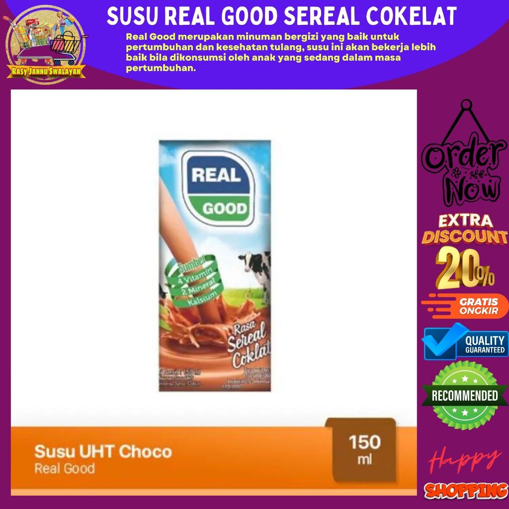 

Susu Real Good Rasa Sereal Cokelat 150ml