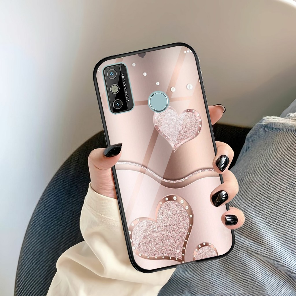 Softcase Kaca Tecno Spark 6 GO - Kesing hp Tecno Spark 6 GO - Case Cantik Tecno Spark 6 GO