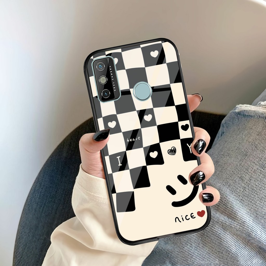 Softcase Kaca Tecno Spark 6 GO - Kesing hp Tecno Spark 6 GO - Case Cantik Tecno Spark 6 GO