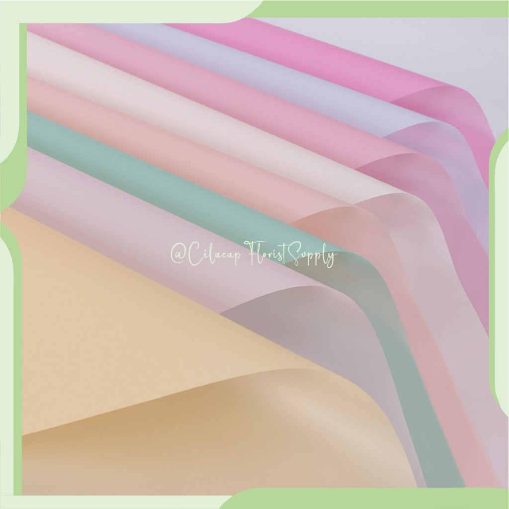 Flower Wrapping Matte Paper Full Color Opp Cellophane Kertas Buket