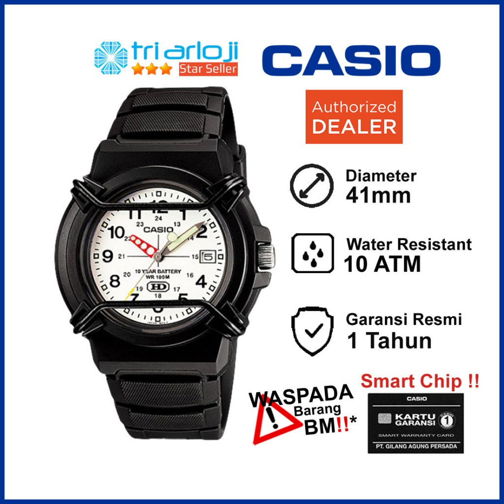CASIO HDA-600B-7BVDF Jam Tangan Pria Analog Hitam HDA-600B-7B HDA600