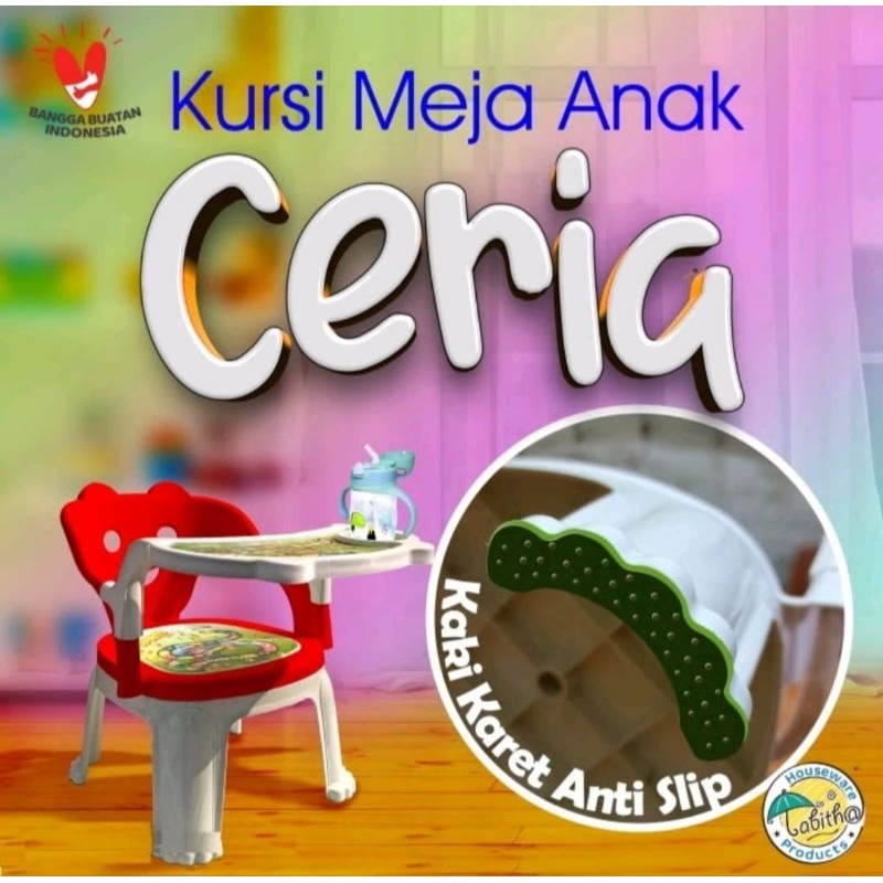 Kursi Makan Bayi / Kursi Meja Makan Anak Plastik / Kursi Anak Tabitha