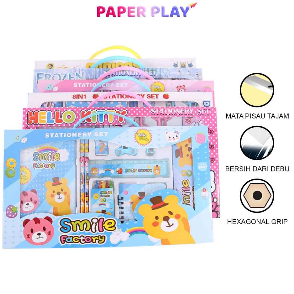 

PAPERPLAY Set Alat Tulis Karakter / Alat Tulis Cartoon Lucu / Alat Tulis Anak STY07