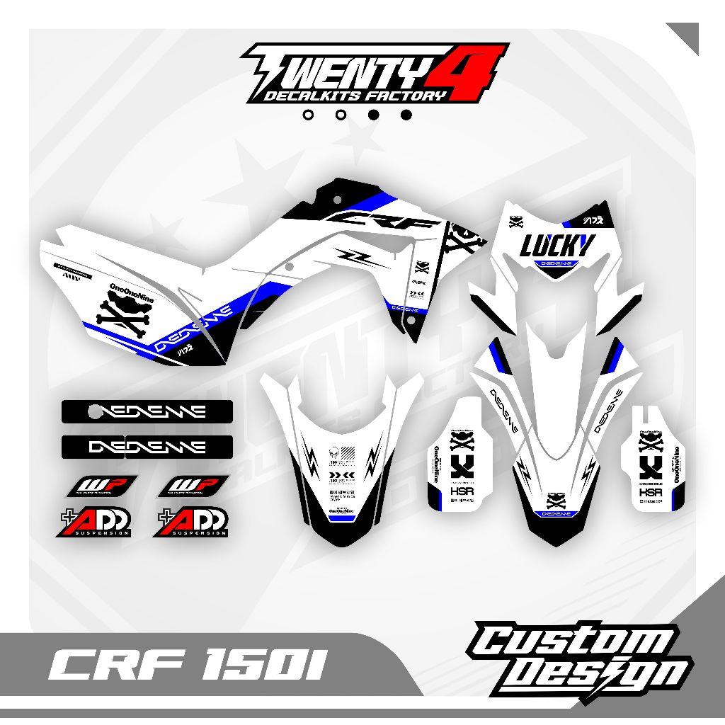 Decal Crf Oneonenine White Edition Superglossy - Free Custom Design