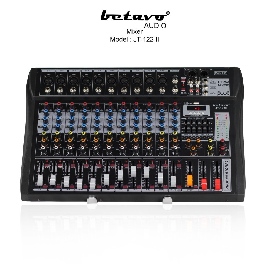 MIXER BETAVO JT 122 II PROFESSIONAL MIXER AUDIO 12 CHANEL