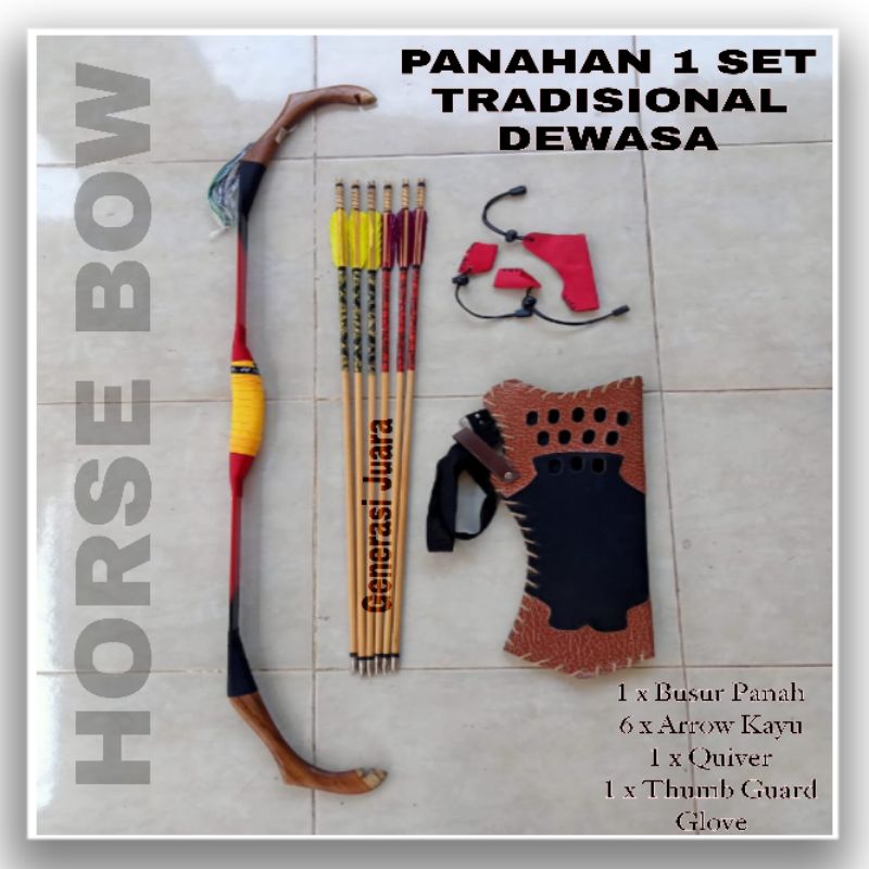 Busur Panah EFG 1 Set - Turkish Bow - TradBow - HorseBow - Olahraga Panahan Set