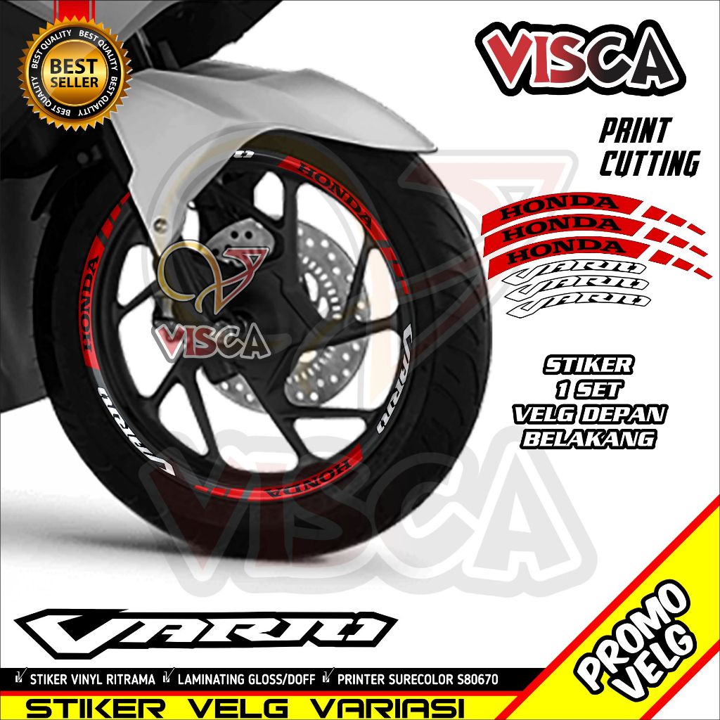 Stiker Velg Vario List Velg Motor Stiker Velg Ring 14 Vario