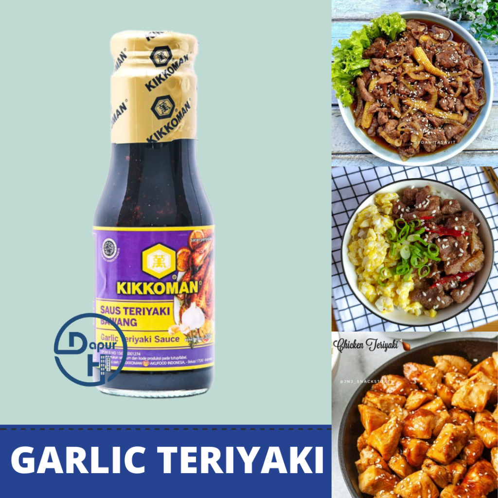 

KIKKOMAN Garlic Teriyaki Sauce 300 g Halal// Saus Teriyaki Bawang