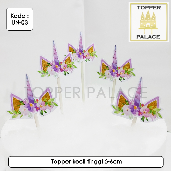 

UN-03 Unicorn cake topper l cupcake topper - 5pcs