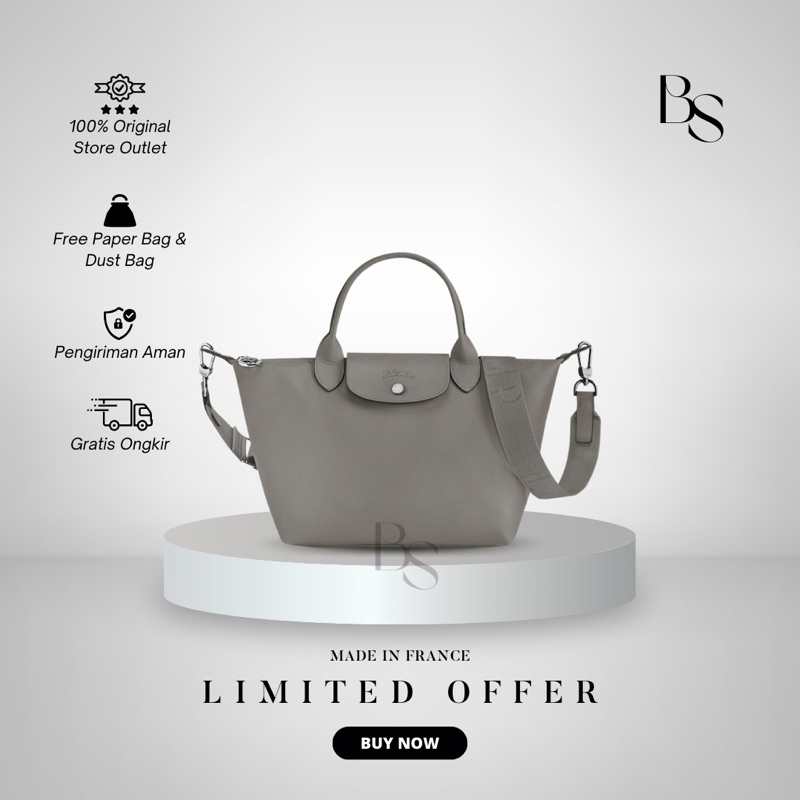 [FULL PACKAGE] ORI LC Cuir Full Leather New [Strap Adjustable] Size S - Grey