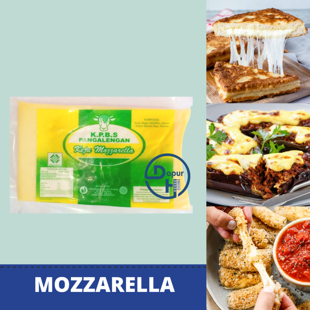 

KPBS Keju Mozzarella 250 g Halal | Keju Blok Pangalengan