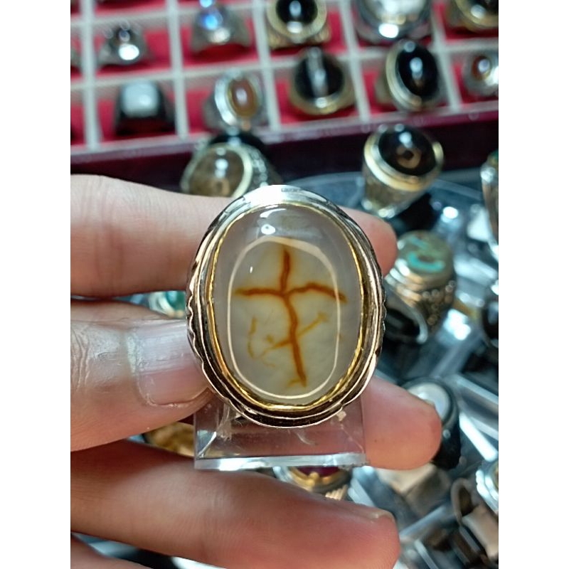 cincin  natural  Tapak jalak unik langka