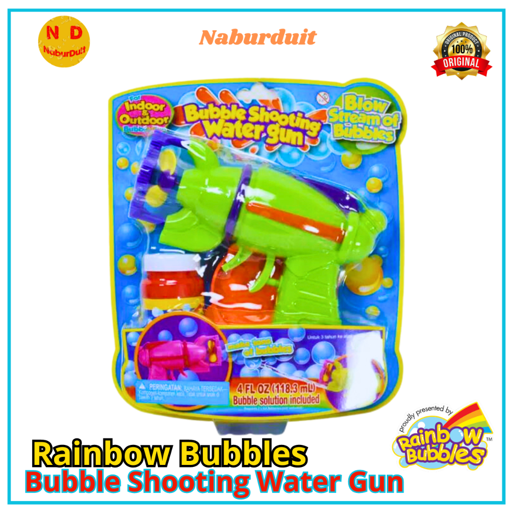 Rainbow Bubbles Mainan Gelembung Sabun  Bubble Shooter Unisex 3+