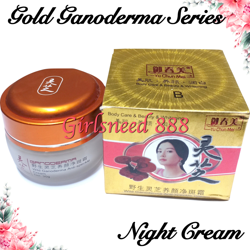 Cordyceps Gold Ginseng Ganoderma Night Cream / Krim Malam / Krim B  Cody Gold Ginseng Ganoderma Herb