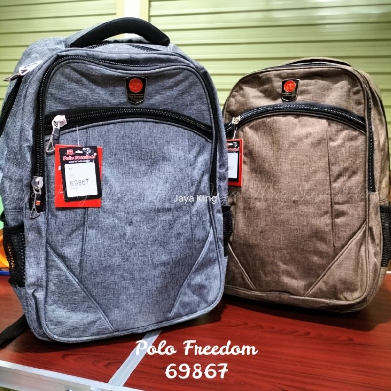 Ransel Laptop Emboss Polo Freedom 18 Inch Tas Sekolah Kerja Pria Wanita Import Uk Besar