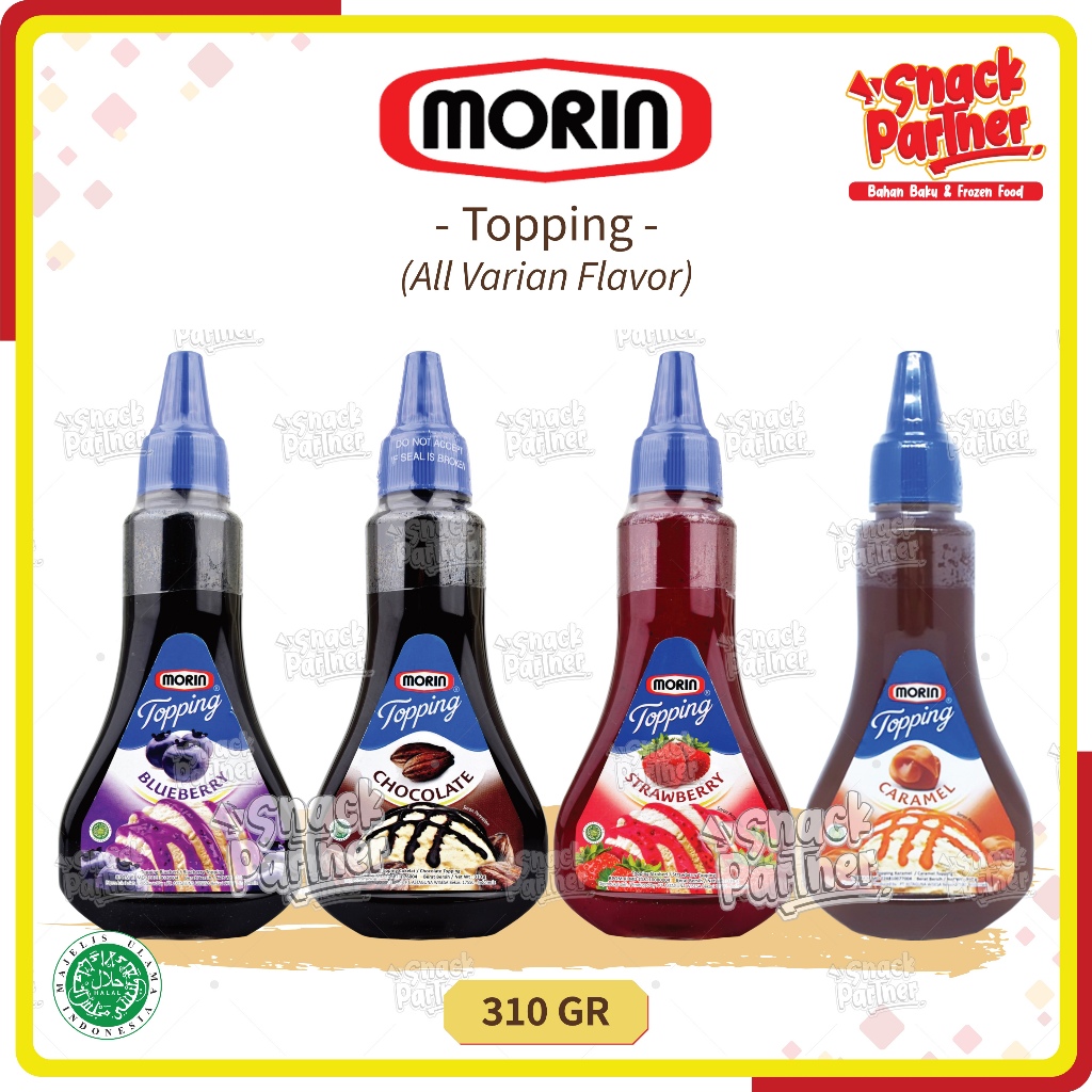 

MORIN TOPPING BOTOL 310 GR - Sauce Syrup Sirop Selai Caramel Chocolate Strawberry Blueberry Coklat Choco Karamel