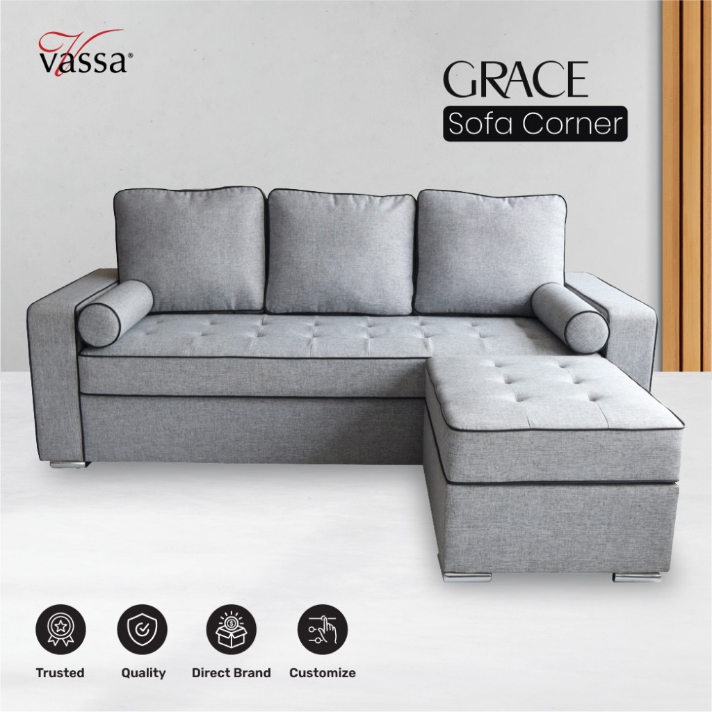 SOFA CORNER | SOFA SUDUT | SOFA L GRACE VASSA SOFA