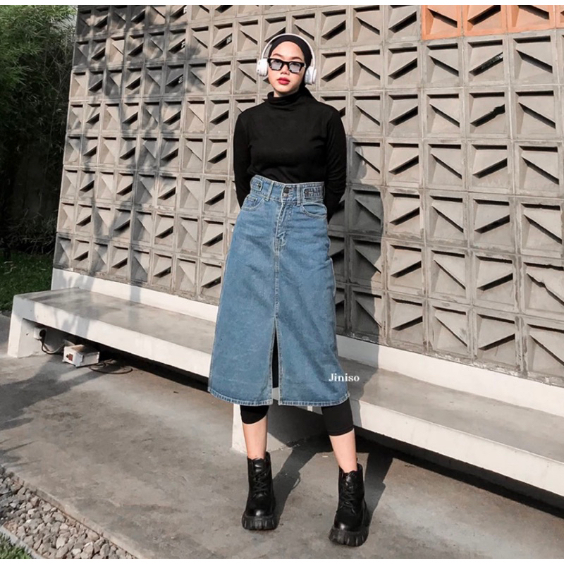JINISO ROK JEANS HIGHWAIST (JUAL RUGI)
