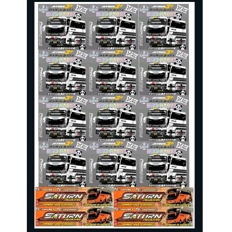 

stiker bus telolet anti air Kids panda kotak bonus saturn