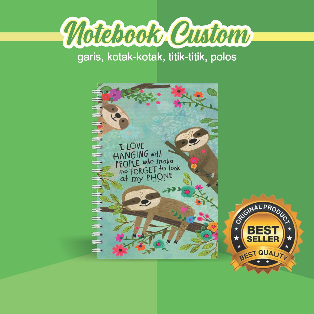 

NOTEBOOK A5 CUSTOM CATATAN/JURNAL BOOKPAPER GRID/KOTAK2#DOTTED/TITIK2#BLANK/POLOS