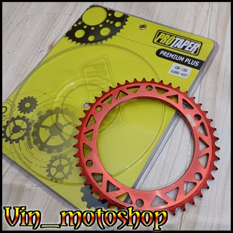 Gear Belakang 428 PROTAPER CRF 150 L Supermoto Merah & Gold 45 46 47