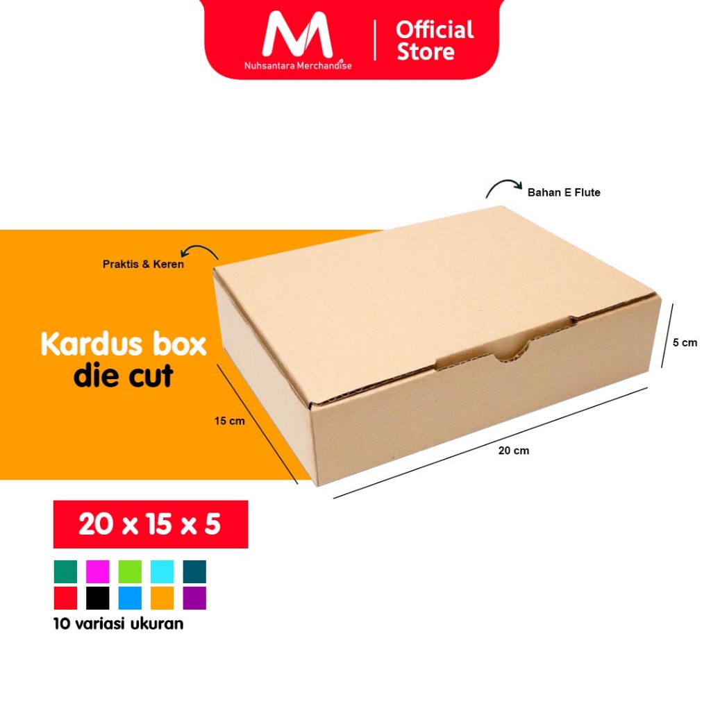

Kardus Die Cut 20x15x5 | Karton Corrugated | Box Kotak Packing Souvenir | Dus Kotak Kado Hampers Polos