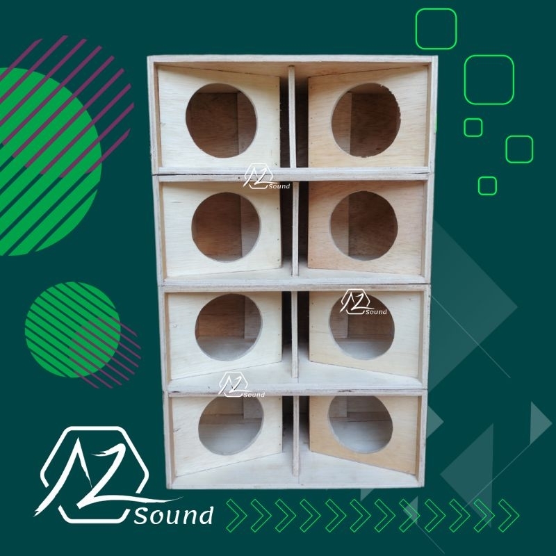 Box speaker SUBWOOFER V HORN 4 INCH double