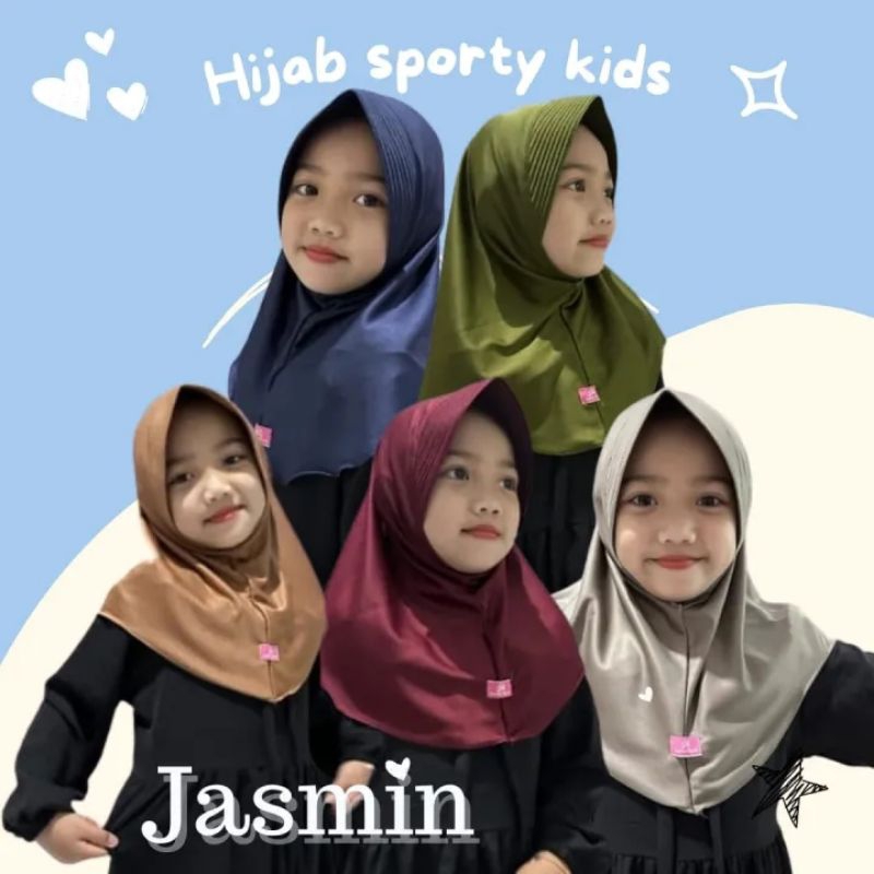 kerudung anak perempuan viral tiktok kerudung instan terbaru 2024 jilbab sport anak sd