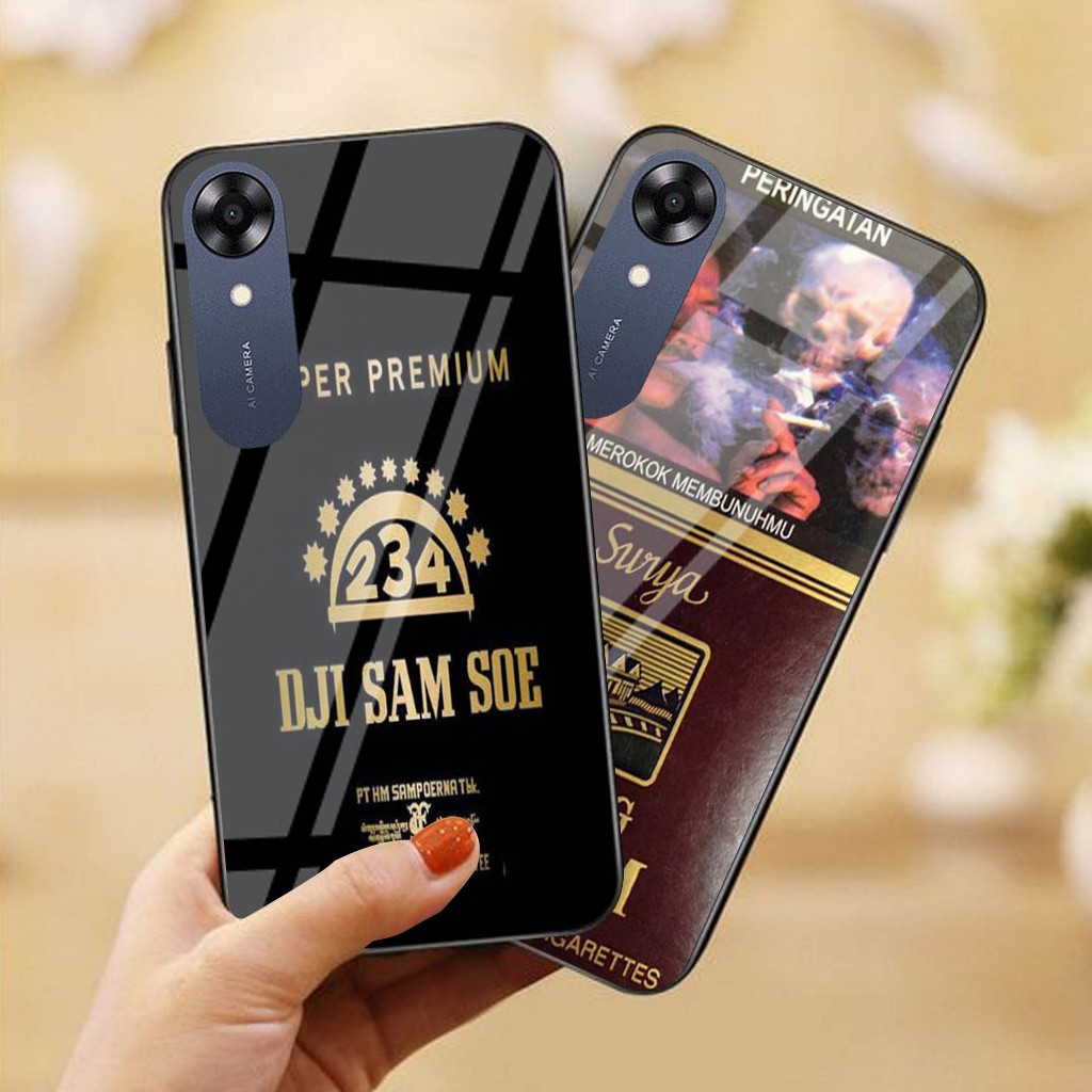 Case Kaca Oppo A17 A17K - Kesing Oppo A17 A17K - Case Kaca Kilau Oppo A17 A17K - Case Oppo A17 A17K 