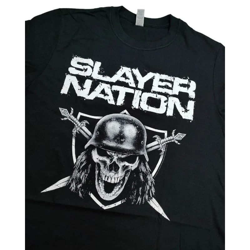 SLAYER NATION - WORLD TOUR ©2015 (M) Kaos Tshirt Baju Band Import Original