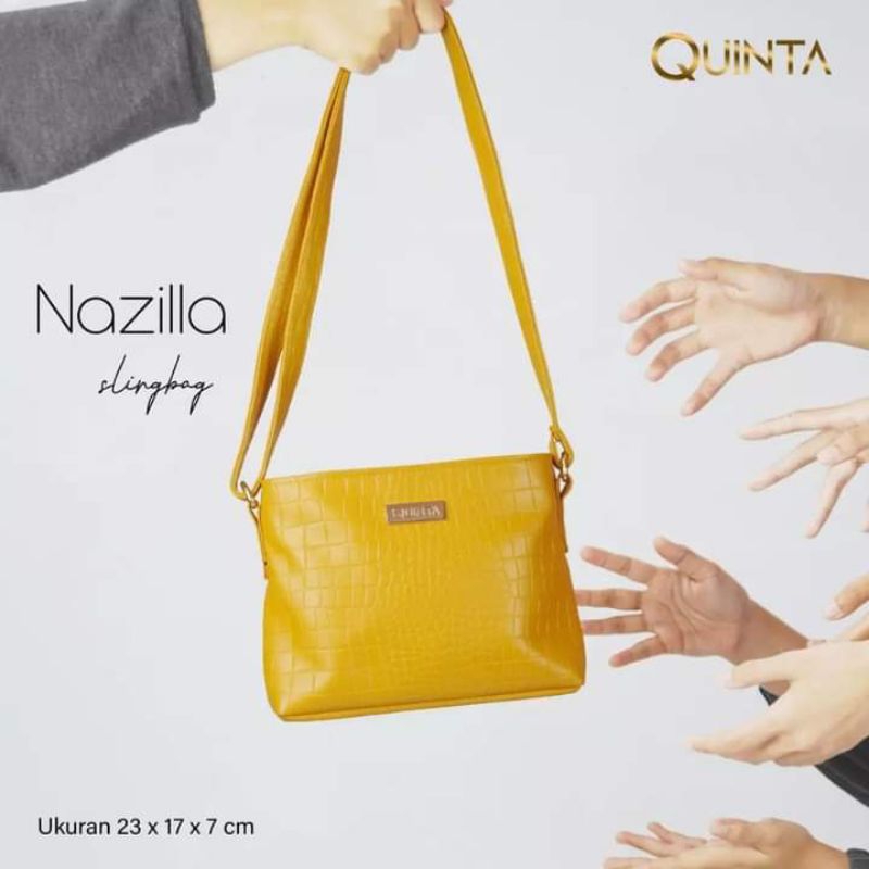 Tas Nazila Quinta | Tas selempang | Tas croco mewah| tas quinta | Slingbag