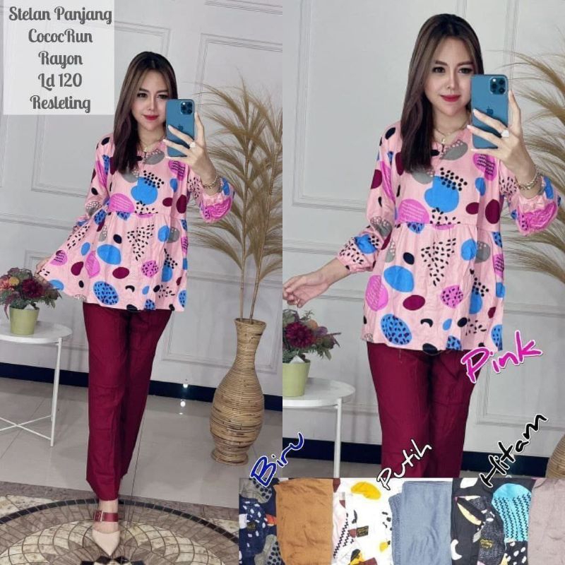 Pakaian Setelan Kekinian Wanita Busui / Daster Tunik Blus Pekalongan / Pakaian Wanita Cantik n Lucu