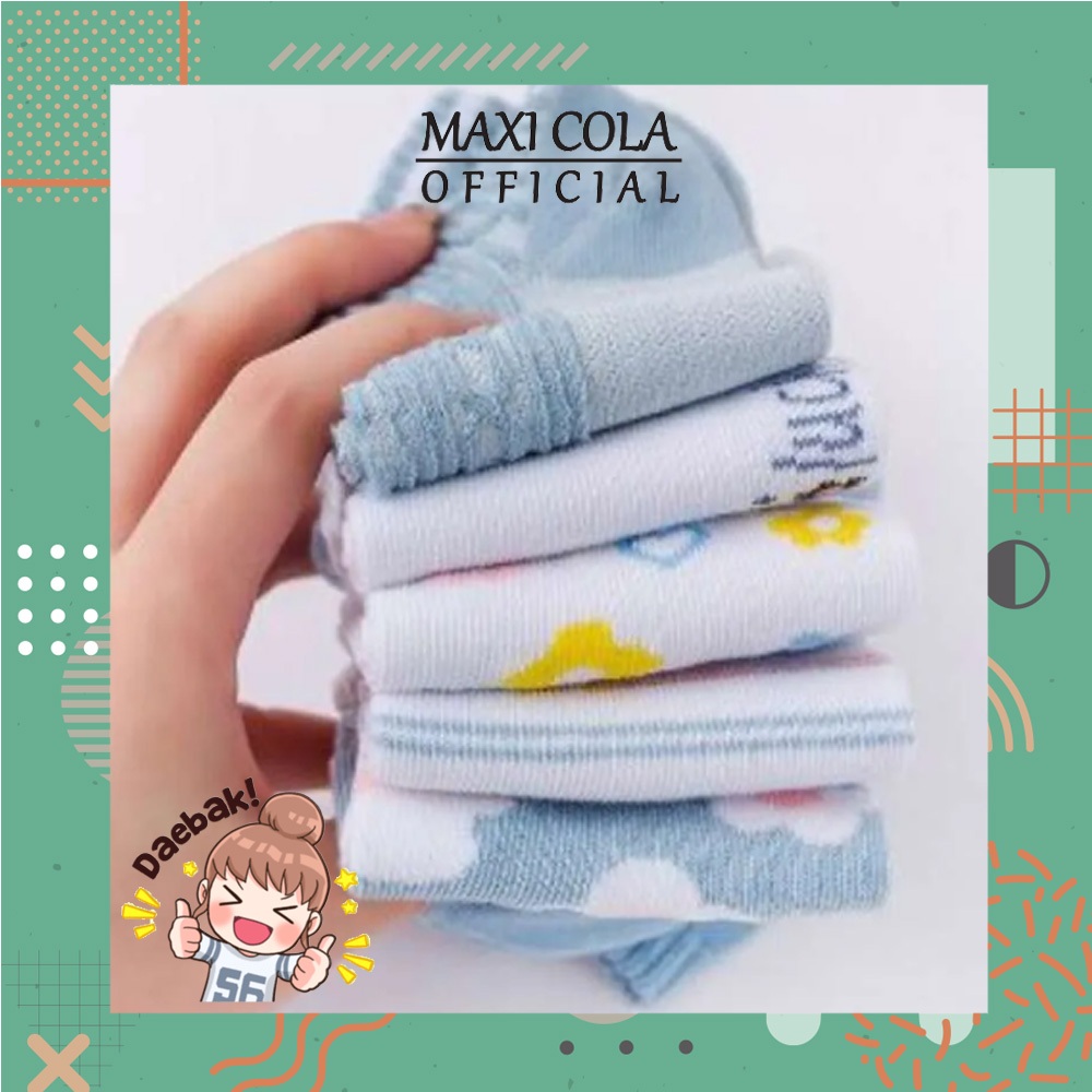 Kaos Kaki KS12 Kaos Kaki Wanita Motif Bunga Biru Fashion Korea