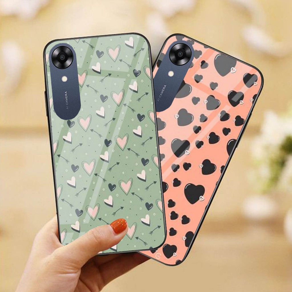 Case Kaca Oppo A17 A17K - Kesing Oppo A17 A17K - Case Kaca Kilau Oppo A17 A17K - Case Oppo A17 A17K 