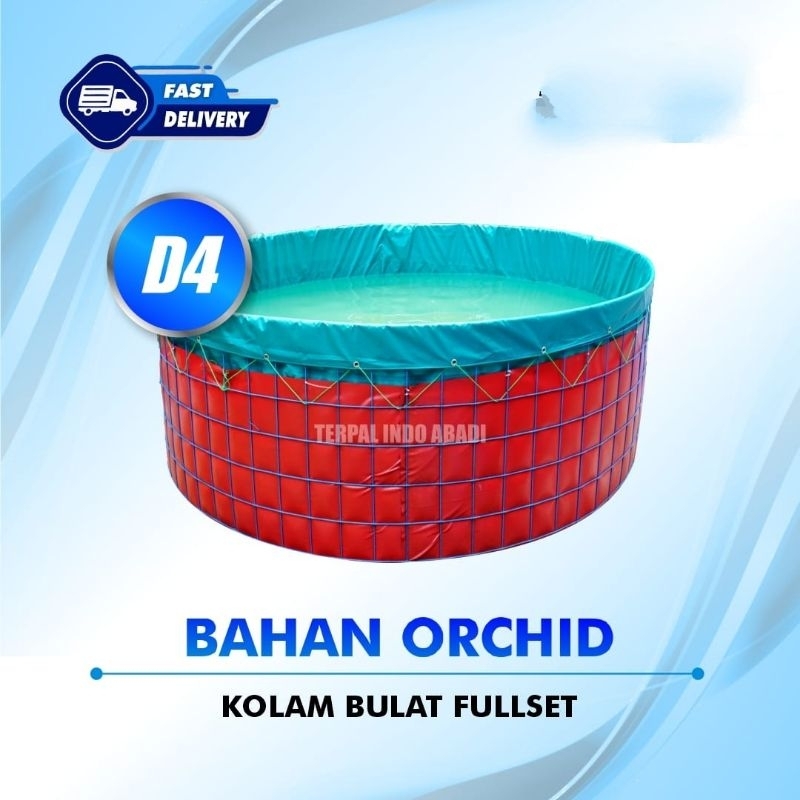 PAKET FULLSET KOLAM BIOFLOK DIAMETER 4M BAHAN ORCHID SEMIKARET