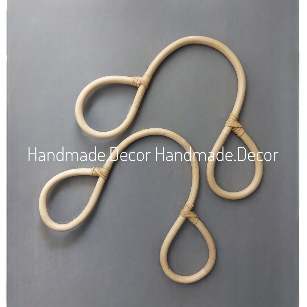 handle tas rotan/pegangan tas/ aksesoris tas/handle tas/handbag Set isi 2