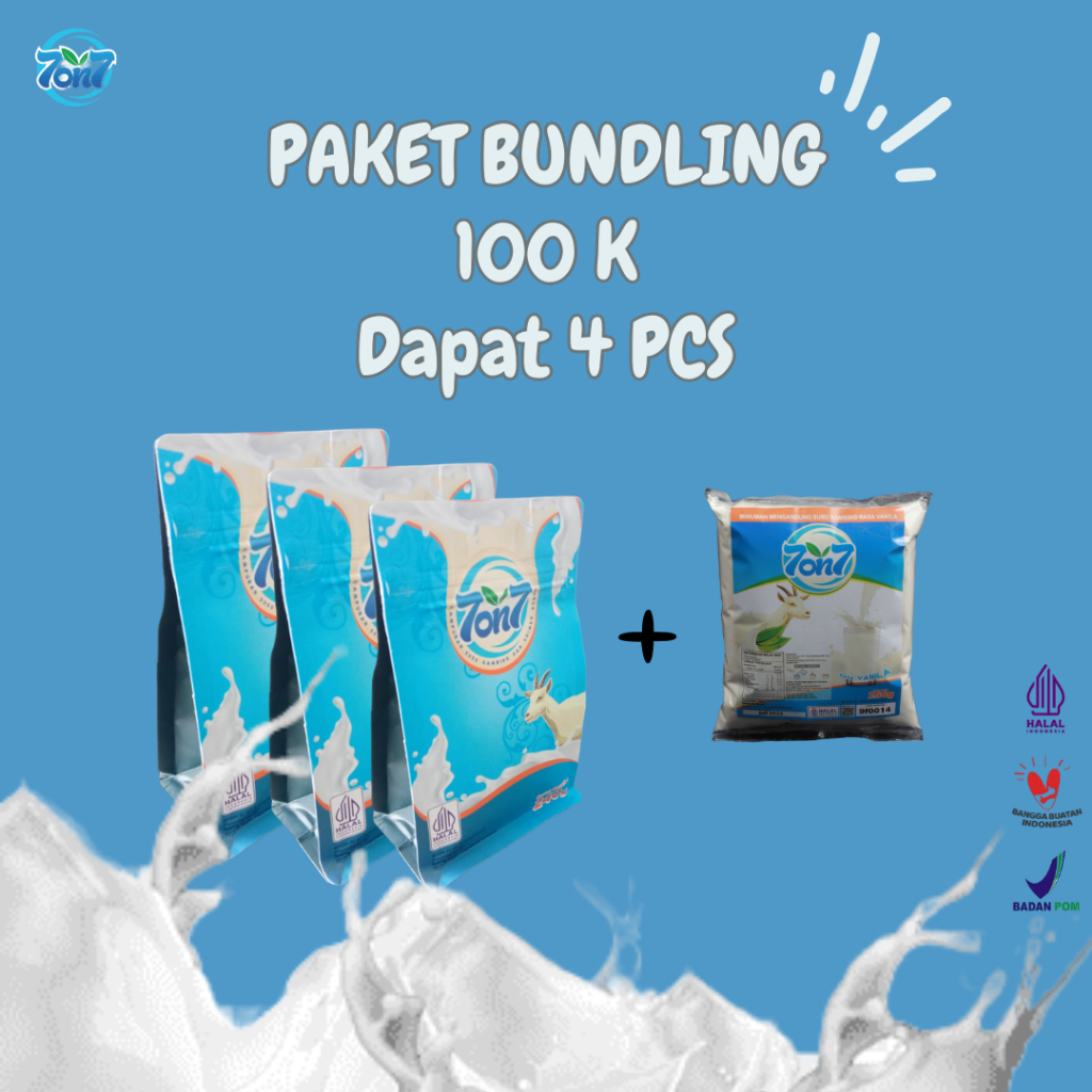 

Paket Promo 1kg 4pcs Susu Kambing Premium 3PCS + SUSU KAMBING 250GR