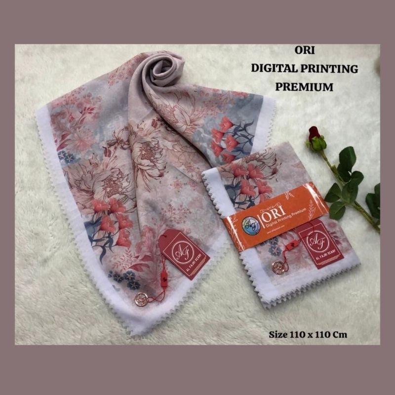 Al- Fajri ORI Scraf Segi Empat - Jilbab Segi Empat Voal LaserCut