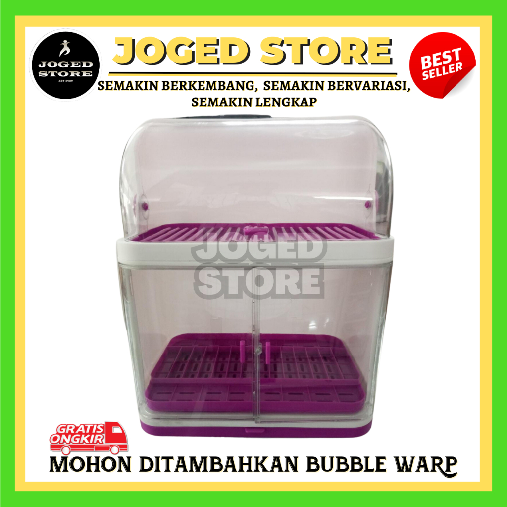 RAK PIRING DAPUR HA-1036 | RAK PIRING ANTI DEBU | RAK PIRING TERTUTUP | RAK DAPUR | RAK PIRING