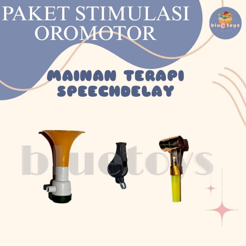 [BLUETOYS] PAKET 3 PCS ALAT TIUP/ALAT TERAPI WICARA/STIMULASI OROMOTOR BALITA DAN ANAK